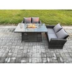 Garden & Outdoor Furniture Fimous 3 Pieces Garden Poly Outdoor Lounge Set, 1 Table incl. 1 Sofas