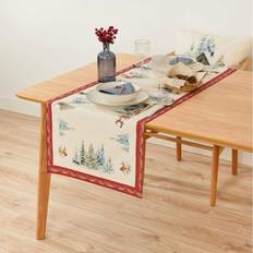 140.0 cm Duge Belum Camino De Mesa Christmas Landscape Multicolor 45 x 140 cm Mantel (140x140cm)