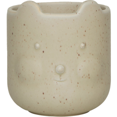 Bear Flower Pot Reactive Olive