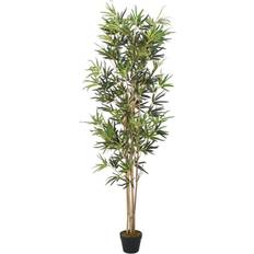 Bambu Konstgjorda växter vidaXL Konstväxt Bambu 368 Blad 80 cm Grön Konstgjord växt