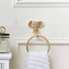 Gold Elephant Towel Ring