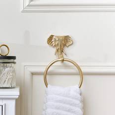 Towel Rings Melody Maison Gold Elephant Towel Ring