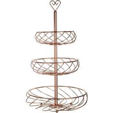 Gold Baskets Premier Housewares "Kuper" 3-Tier Fruit Rose Basket