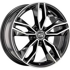 Car Rims MSW 71 Alloy Wheels In Gloss Dark Grey Full Polished Set Of 4 19x8