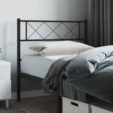 vidaXL 80 cm Metal Sort Sengegavl 80cm