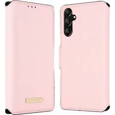 Skalo Samsung A25 5g Muxma Saffiano Pu-läder Plånboksfodral Ro Rosa