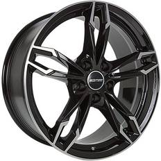 18" - 5/120 Autofelgen GMP DEA schwarz diamantgeschliffen 9.0Jx18 5x120 ET37