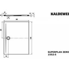 80x120cm Platos de Ducha Kaldewei Superplan Zero Duschfläche 1200 x 800 mm 35524798