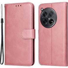 Skalo OnePlus 12R 5G PU-læder Pungetui Pink