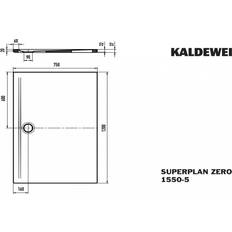 Shower Trays Kaldewei Superplan Zero Duschfläche 1200 x 750 mm