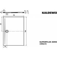 Shower Trays Kaldewei Superplan Zero Duschfläche 1300 x 700 mm