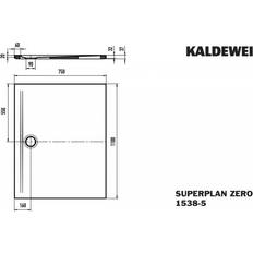 Shower Trays Kaldewei Superplan Zero Duschfläche 1100 x 750 mm