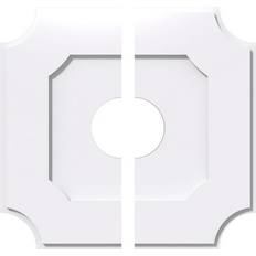 Moulding & Millwork Ekena Millwork OD 3 ID 7 C 1 P Locke Architectural Grade PVC Contemporary Ceiling Medallion Two