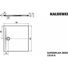 Docce saldi Kaldewei Superplan Zero Duschfläche 800 x 800 mm 35164798