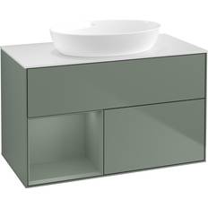 Grön Badrumsmöbler Villeroy & Boch Tvättställsskåp Finion FA11GMGM