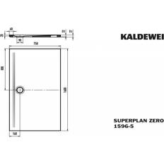 Kaldewei Superplan Zero Duschfläche 1600 x 750 mm