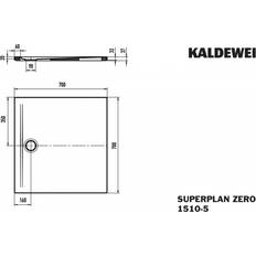 70x70cm Douchebakken Kaldewei Superplan Zero Duschfläche 700 x 700 mm