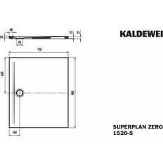 Showers Kaldewei Superplan Zero Duschfläche 900 x 750 mm