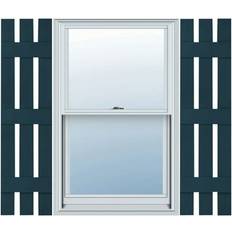 Windows Ekena Millwork W H Lifetime Vinyl Three Board-n-Batten Timber Window Shutter Width 12"