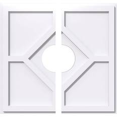 Moulding & Millwork Ekena Millwork OD 3 ID 4 C 1 P Embry Architectural Grade PVC Contemporary Ceiling Medallion Two