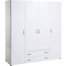 Regalbretter Kleiderschränke Stella Trading BASE White Kleiderschrank 160x177cm