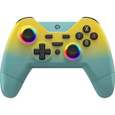 Yellow Gamepads Gioteck WX4 Switch Wireless RGB Controller Yellow & Teal