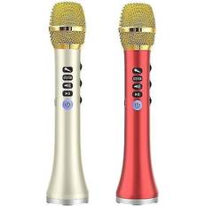 Karaoke HCSC 2 Set L-698d 20w Portable Wireless Karaoke Big Power For Gold & Red