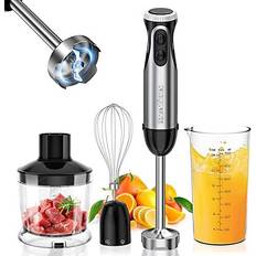 Bonsenkitchen Steel Hand Blender, 4-in-1 Stick