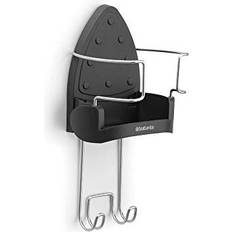 Brabantia Wall-Mounted Iron Rest and Hanging Ironing Board Holder Cool Gray, 385742, Black