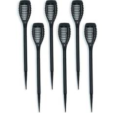 Outdoor Lighting - Solar Cells Floor Lamps & Ground Lighting ValueLights Solar Black Bollard 51cm