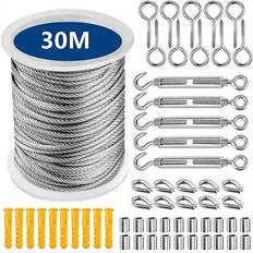 Clothing Care BCTC-LH 30mstainless Steel Wire Rope stainless Steel Hanging Rope outdoor Clothesline outdoor Steel Clothesline outdoor Wire Rope washing Line