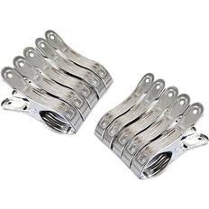 Clothing Care Tianfu Outdoor Heavy Duty clothespins 10 Pack Large Stainless Steel Quilt Clips,Beach Towel Clips,Curtain Clamps,Rubber Tipped Metal Clothes