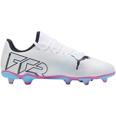 Puma Youth Future 7 Play FG/AG - White/Black/Poison Pink