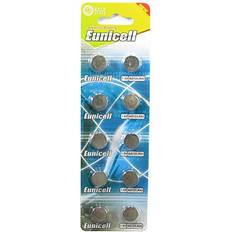 Eunicell AG12 LR43 Batteries 10 pack Alkaline 1.5V Button Battery