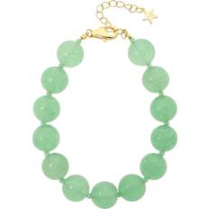 Nuni Copenhagen Jasmin Armband 24 kt - Guldpläterad Silver/A3118-Green