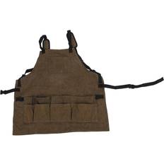 Textiles Xusheng Canvas Practical Strap Bib Pockets Apron Brown