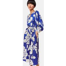 Three Quarter Sleeve - Woman Dresses Whistles Women's Hibiscus Print Mabel Dress Blue/Multi