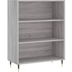 Mensole Scaffali per libri vidaXL Engineered Wood Gray Sonoma Oak Scaffale per libri 90cm