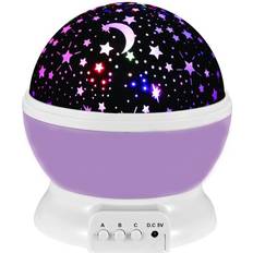 DESAFIONA Purple LED Star Sky Projector Rotating Starry Baby Gift Night Light