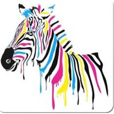 Pink Coasters Warren Reed Multi Coloured Zebra Coaster