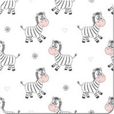 White Coasters Warren Reed Cute Hand Drawn Zebra Coaster 4pcs