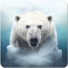 White Coasters Warren Reed Polar Bear Splashart Coaster 4pcs