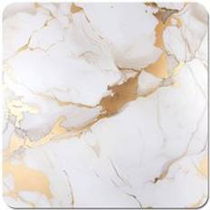 White Coasters Warren Reed Marble With Gold Coaster 4pcs