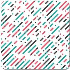 Green Coasters Warren Reed Overlapping Coloured Diagonal Lines Coaster 4pcs