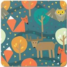 Green Coasters Warren Reed Wild Nightlife Set of 4 Coaster 4pcs