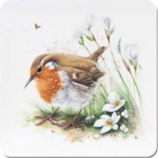 Brown Coasters Warren Reed And Daisies Watercolour Coaster 4pcs
