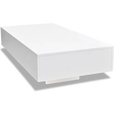 DM Mesas de Centro vidaXL 244021 High Gloss White Mesa de Centro 55.1x115.1cm