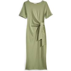On 34th Women's Crewneck Wrap Tie Dress - Olivine