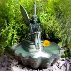 Primrose Fairy Statue Water Feature Sculpture Fountain Solar