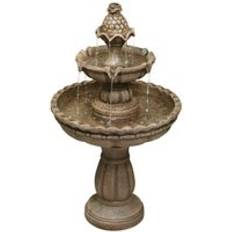 Primrose Water Fountain Feature Stone Effect 2 Tier Jata